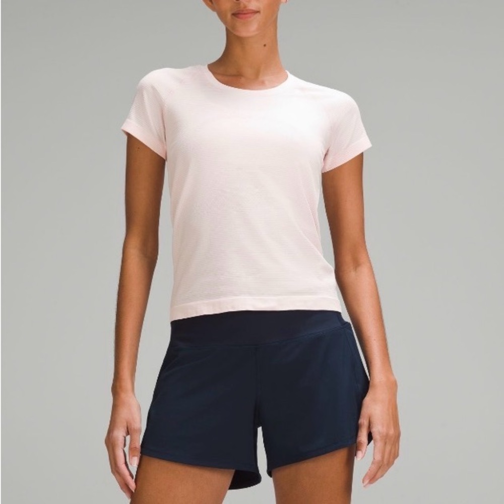 lululemon swiftly tech short sleeve in strawberry milkshake